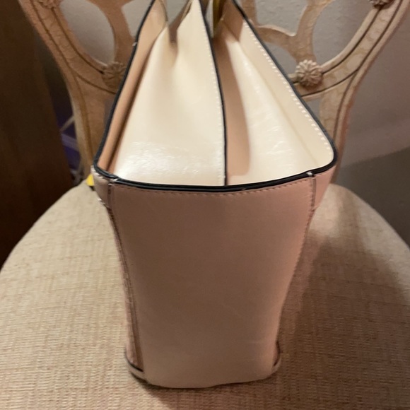 Purse Handbag Natural Ivory Tan Butterflies Summer - Picture 10 of 15